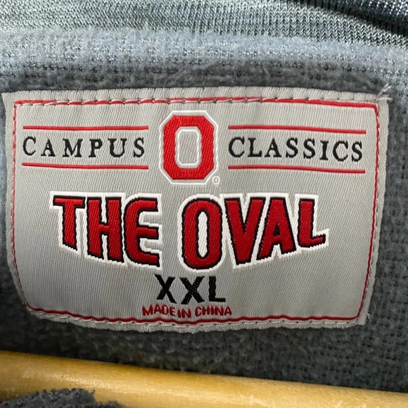 Campus O Oval Vest Mens XXL  Gray Vest OSU Ohio State Football Buckeyes Full Zip - Picture 9 of 10